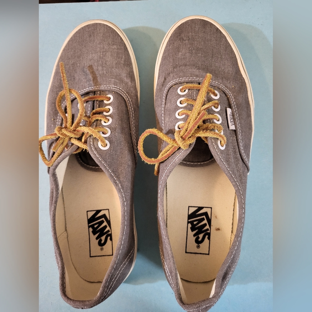 Unisex Vans Off the Wall Grey Sneakers wms 10.5 mens 9
